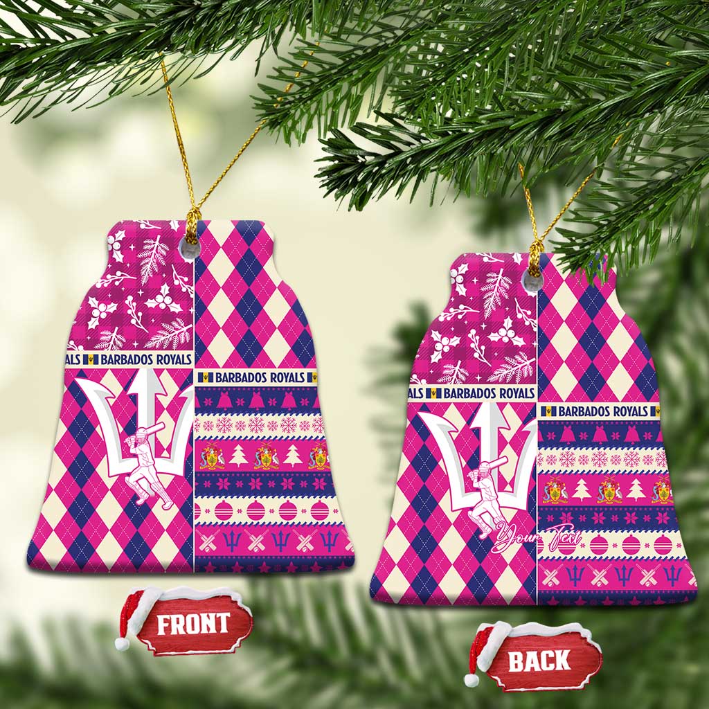 Personalized Barbados Cricket Christmas Ceramic Ornament Merry Xmas Royals - Wonder Print Shop