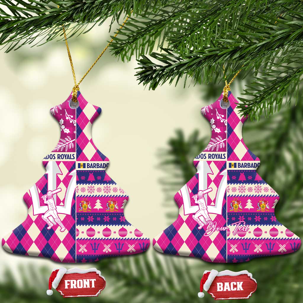 Personalized Barbados Cricket Christmas Ceramic Ornament Merry Xmas Royals - Wonder Print Shop