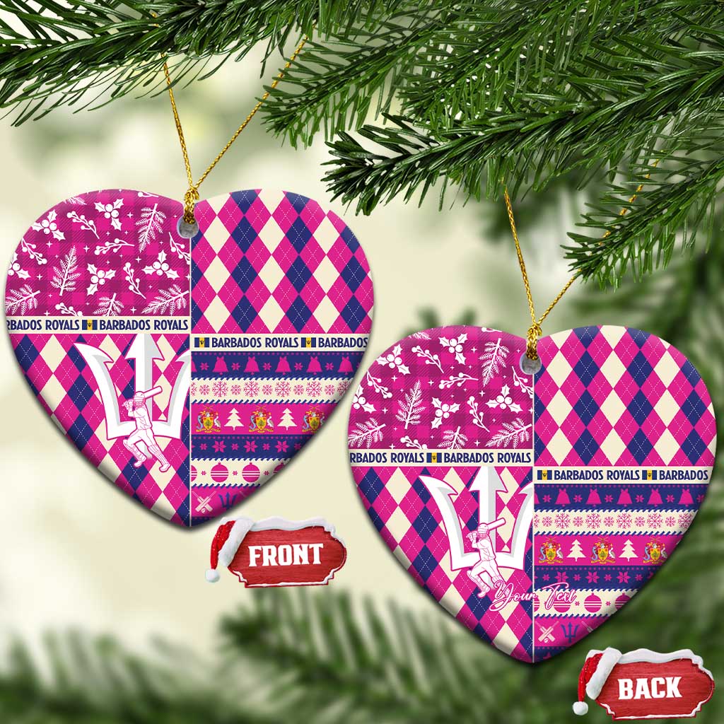 Personalized Barbados Cricket Christmas Ceramic Ornament Merry Xmas Royals - Wonder Print Shop