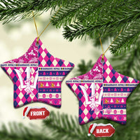 Personalized Barbados Cricket Christmas Ceramic Ornament Merry Xmas Royals - Wonder Print Shop