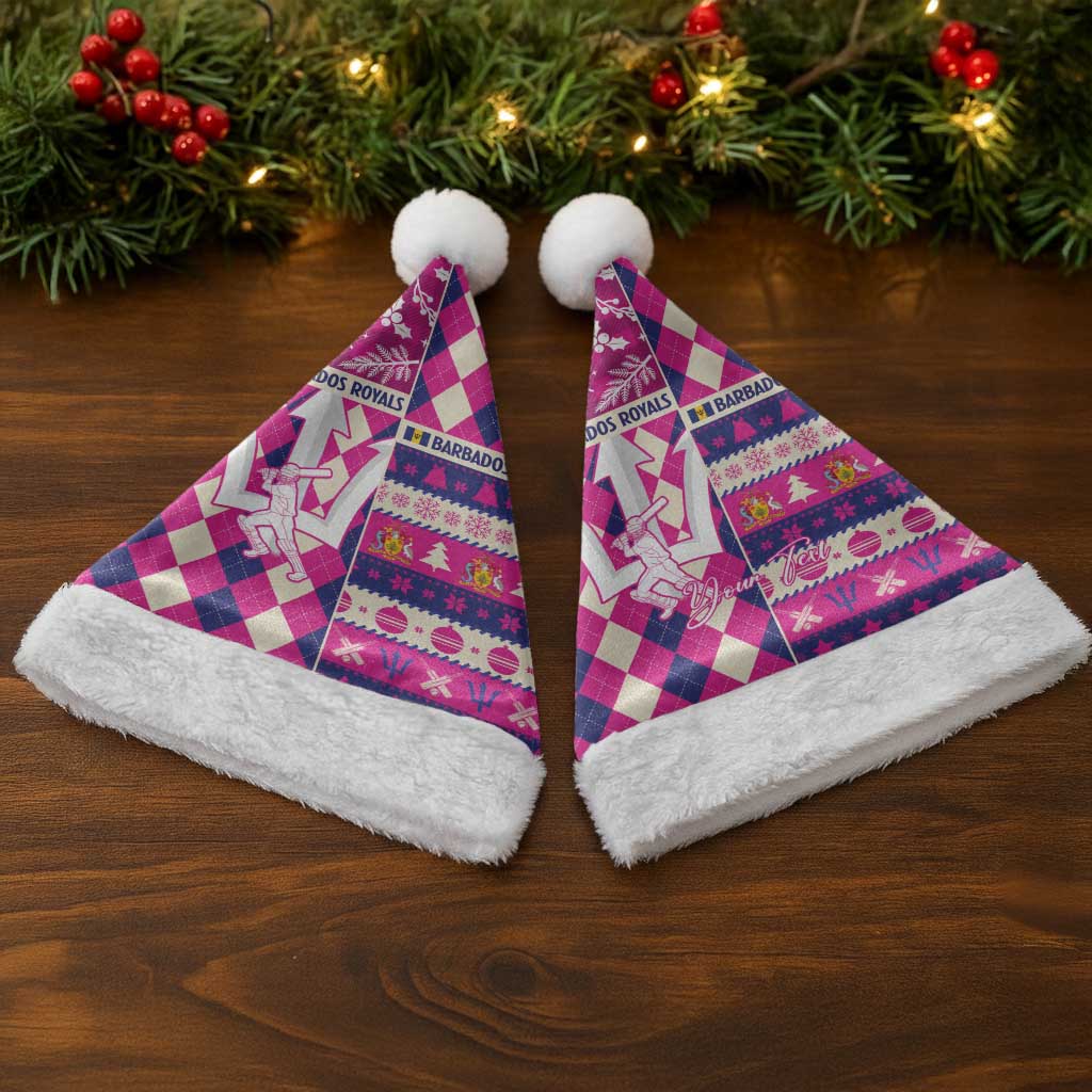 Personalized Barbados Cricket Christmas Santa Hat Merry Xmas Royals - Wonder Print Shop