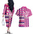 Personalized Barbados Cricket Christmas Couples Matching Off The Shoulder Long Sleeve Dress and Hawaiian Shirt Merry Xmas Royals - Wonder Print Shop