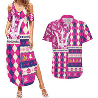 Personalized Barbados Cricket Christmas Couples Matching Summer Maxi Dress and Hawaiian Shirt Merry Xmas Royals - Wonder Print Shop