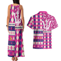 Personalized Barbados Cricket Christmas Couples Matching Tank Maxi Dress and Hawaiian Shirt Merry Xmas Royals - Wonder Print Shop