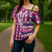 Personalized Barbados Cricket Christmas Cross Shoulder Shirt Merry Xmas Royals - Wonder Print Shop