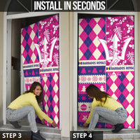 Personalized Barbados Cricket Christmas Door Cover Merry Xmas Royals - Wonder Print Shop