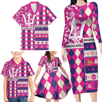 Personalized Barbados Cricket Christmas Family Matching Long Sleeve Bodycon Dress and Hawaiian Shirt Merry Xmas Royals - Wonder Print Shop