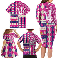 Personalized Barbados Cricket Christmas Family Matching Long Sleeve Bodycon Dress and Hawaiian Shirt Merry Xmas Royals - Wonder Print Shop