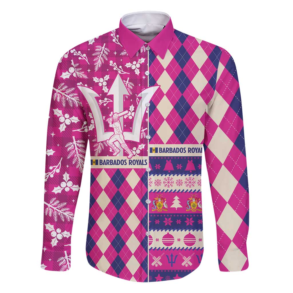 Personalized Barbados Cricket Christmas Family Matching Long Sleeve Bodycon Dress and Hawaiian Shirt Merry Xmas Royals - Wonder Print Shop