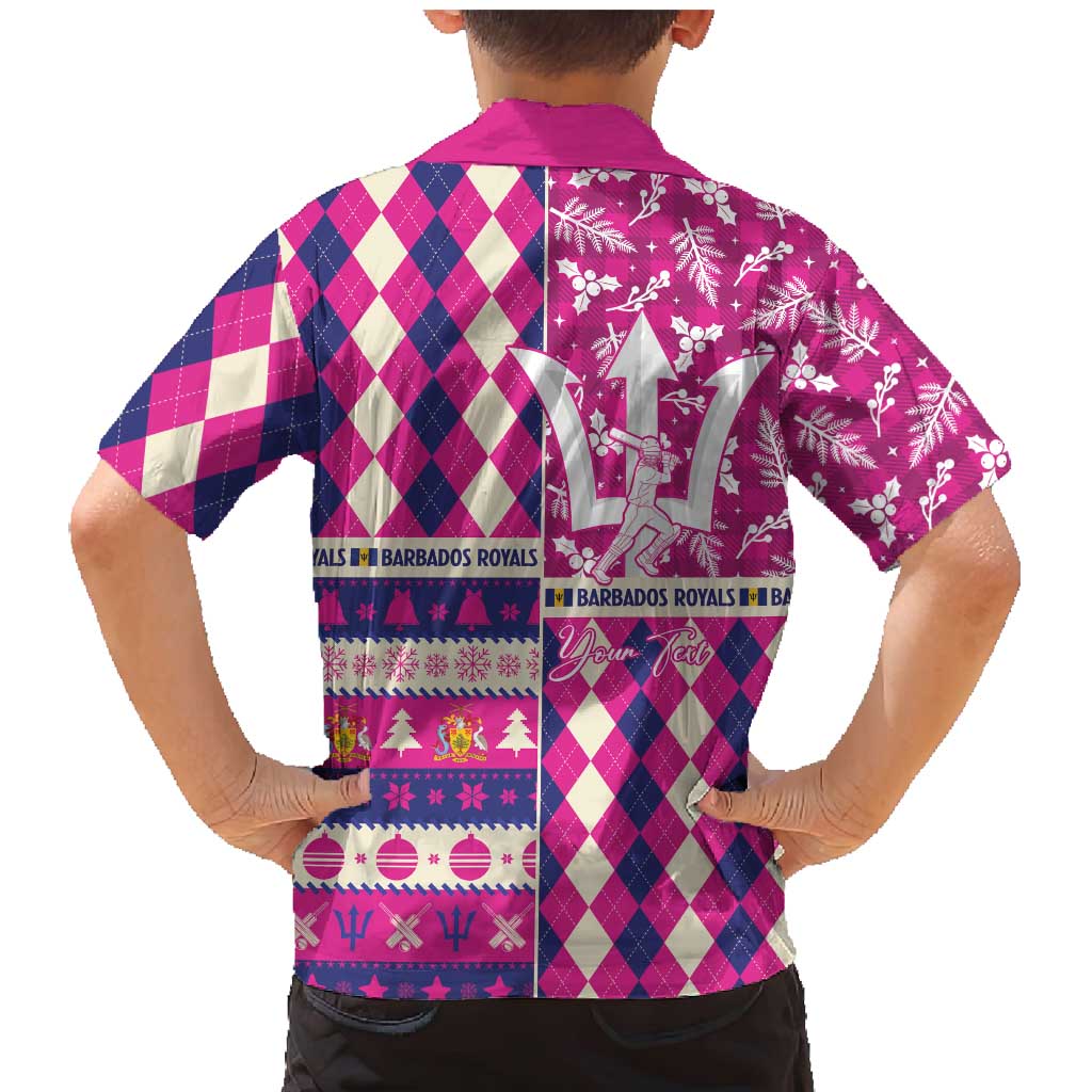 Personalized Barbados Cricket Christmas Family Matching Mermaid Dress and Hawaiian Shirt Merry Xmas Royals - Wonder Print Shop