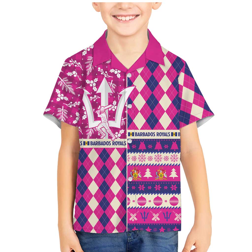 Personalized Barbados Cricket Christmas Family Matching Mermaid Dress and Hawaiian Shirt Merry Xmas Royals - Wonder Print Shop