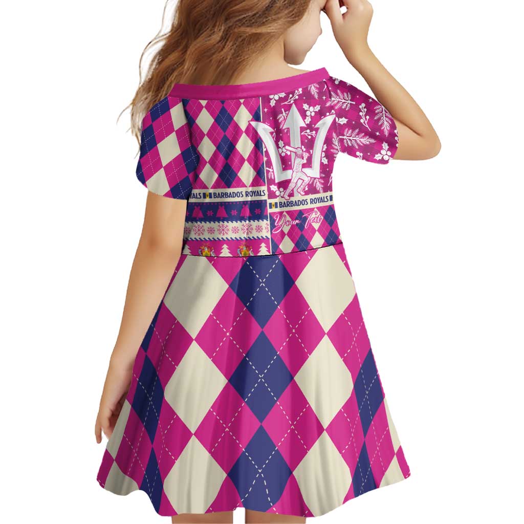 Personalized Barbados Cricket Christmas Family Matching Off Shoulder Short Dress and Hawaiian Shirt Merry Xmas Royals - Wonder Print Shop