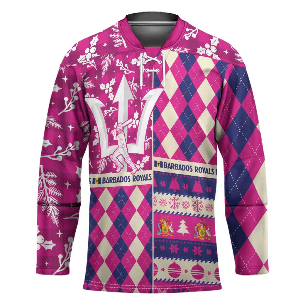 Personalized Barbados Cricket Christmas Hockey Jersey Merry Xmas Royals - Wonder Print Shop