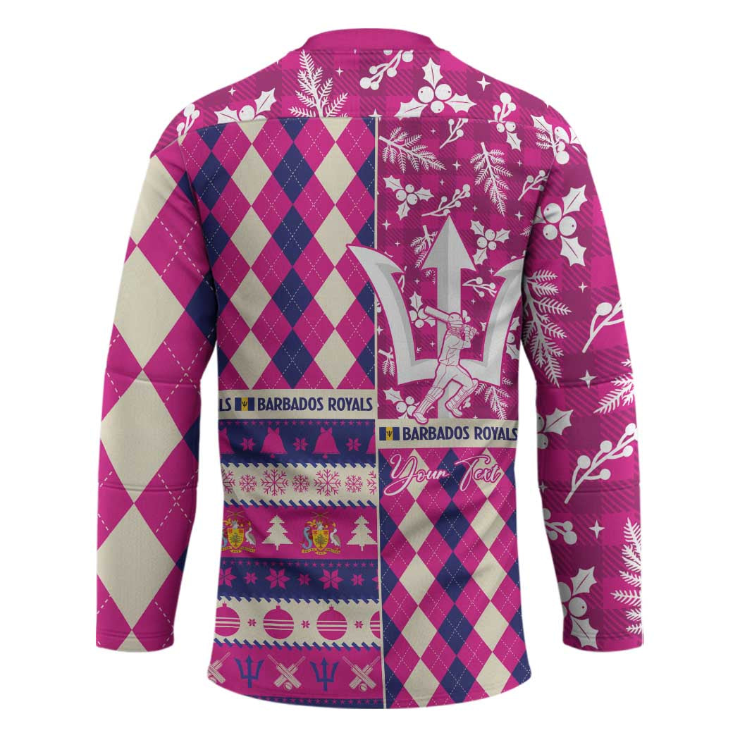 Personalized Barbados Cricket Christmas Hockey Jersey Merry Xmas Royals - Wonder Print Shop
