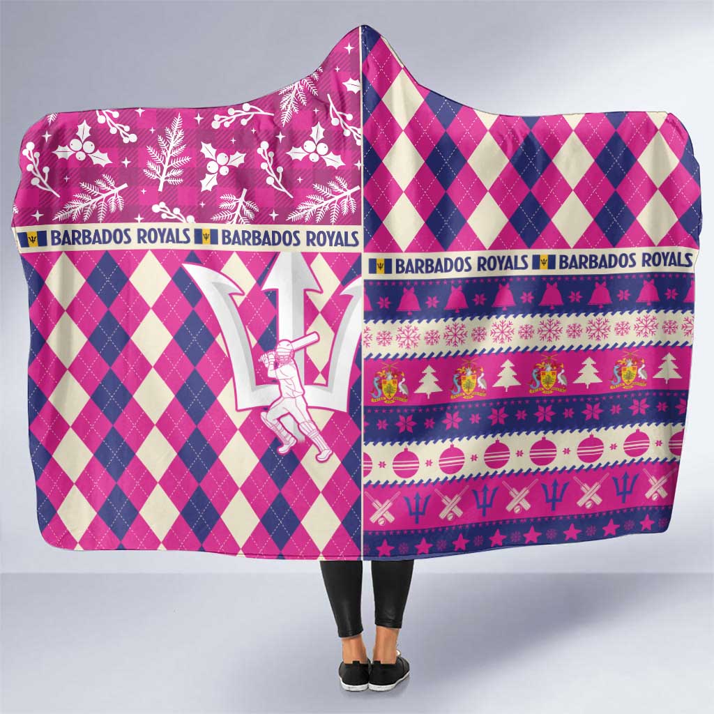 Barbados Cricket Christmas Hooded Blanket Merry Xmas Royals - Wonder Print Shop