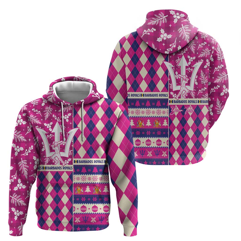Personalized Barbados Cricket Christmas Hoodie Merry Xmas Royals - Wonder Print Shop