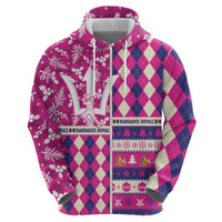 Personalized Barbados Cricket Christmas Hoodie Merry Xmas Royals - Wonder Print Shop