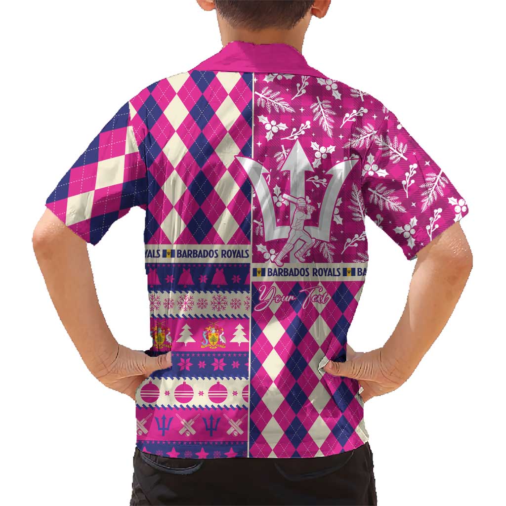 Personalized Barbados Cricket Christmas Kid Hawaiian Shirt Merry Xmas Royals - Wonder Print Shop