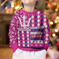 Personalized Barbados Cricket Christmas Kid Ugly Christmas Sweater Merry Xmas Royals - Wonder Print Shop