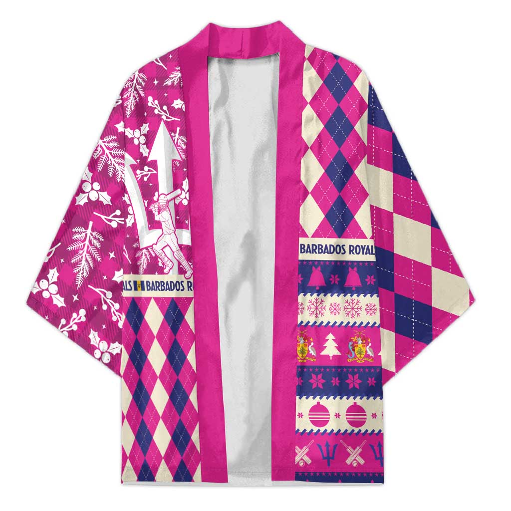 Personalized Barbados Cricket Christmas Kimono Merry Xmas Royals - Wonder Print Shop