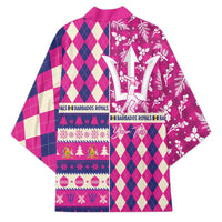 Personalized Barbados Cricket Christmas Kimono Merry Xmas Royals - Wonder Print Shop
