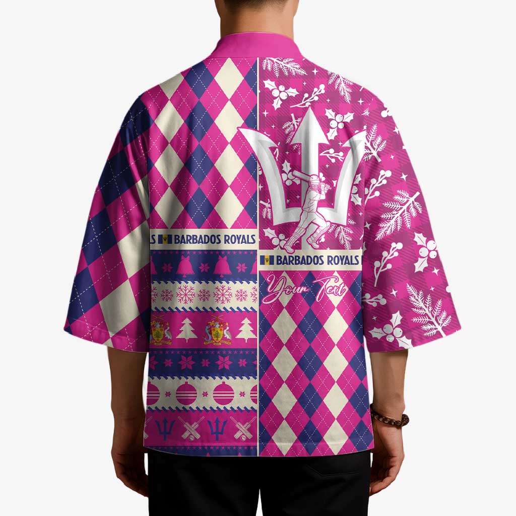 Personalized Barbados Cricket Christmas Kimono Merry Xmas Royals - Wonder Print Shop