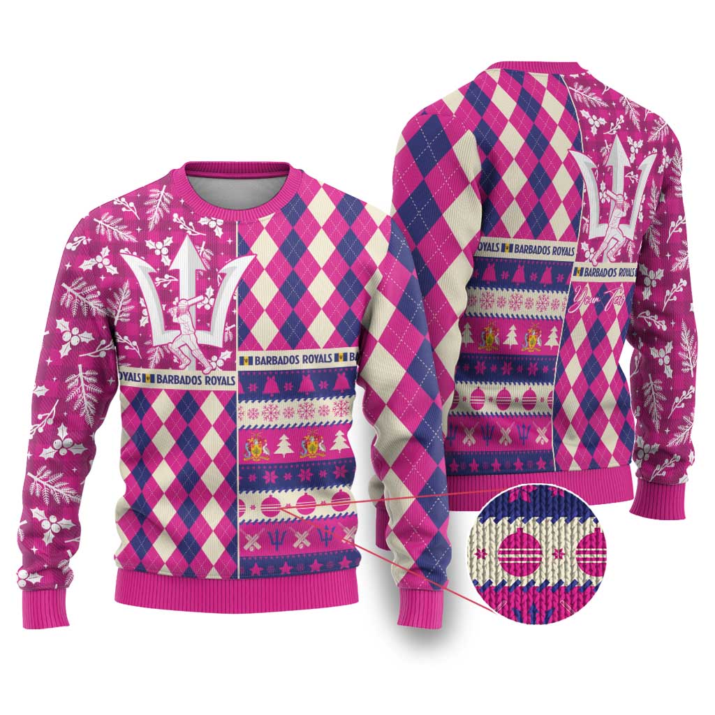 Personalized Barbados Cricket Christmas Ugly Christmas Sweater Merry Xmas Royals - Wonder Print Shop
