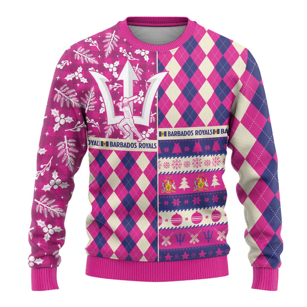 Personalized Barbados Cricket Christmas Ugly Christmas Sweater Merry Xmas Royals - Wonder Print Shop