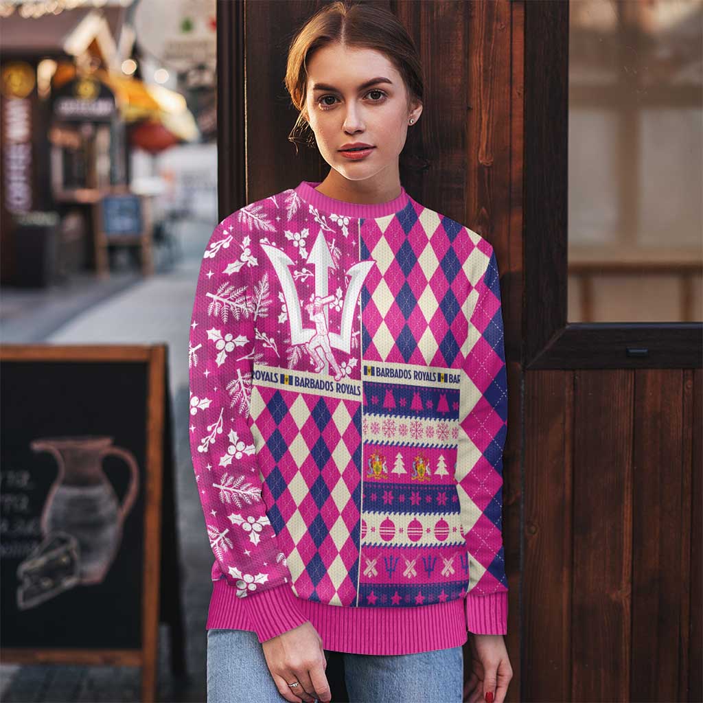 Personalized Barbados Cricket Christmas Ugly Christmas Sweater Merry Xmas Royals - Wonder Print Shop