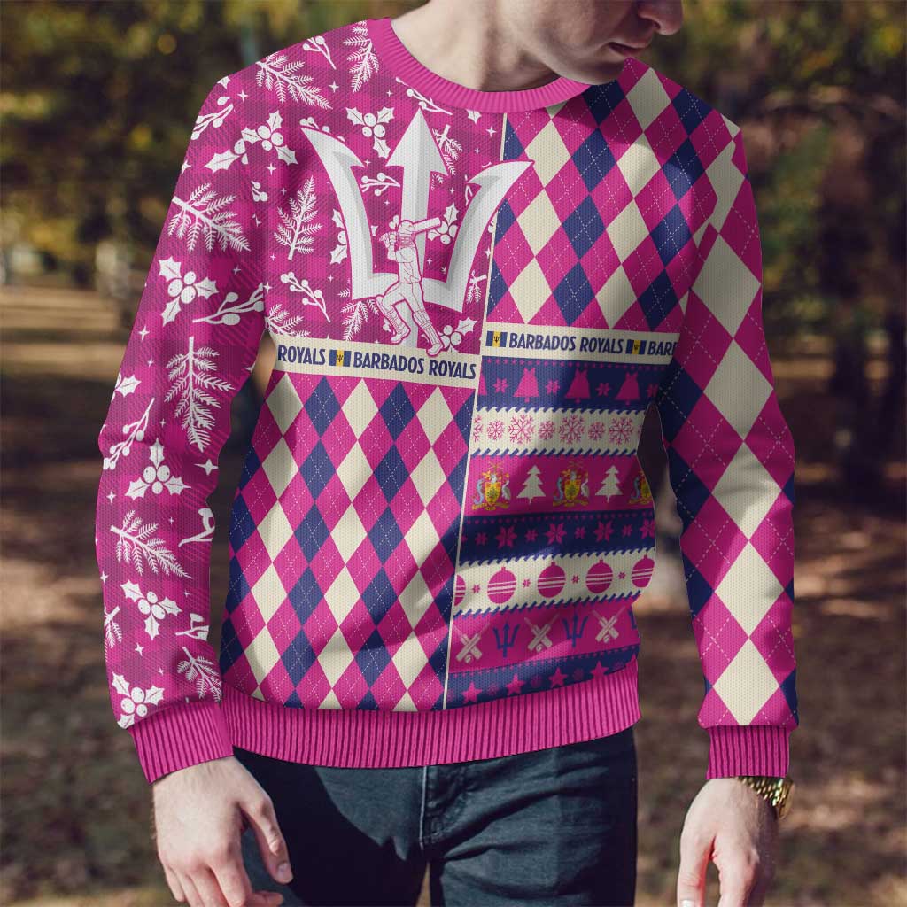 Personalized Barbados Cricket Christmas Ugly Christmas Sweater Merry Xmas Royals - Wonder Print Shop