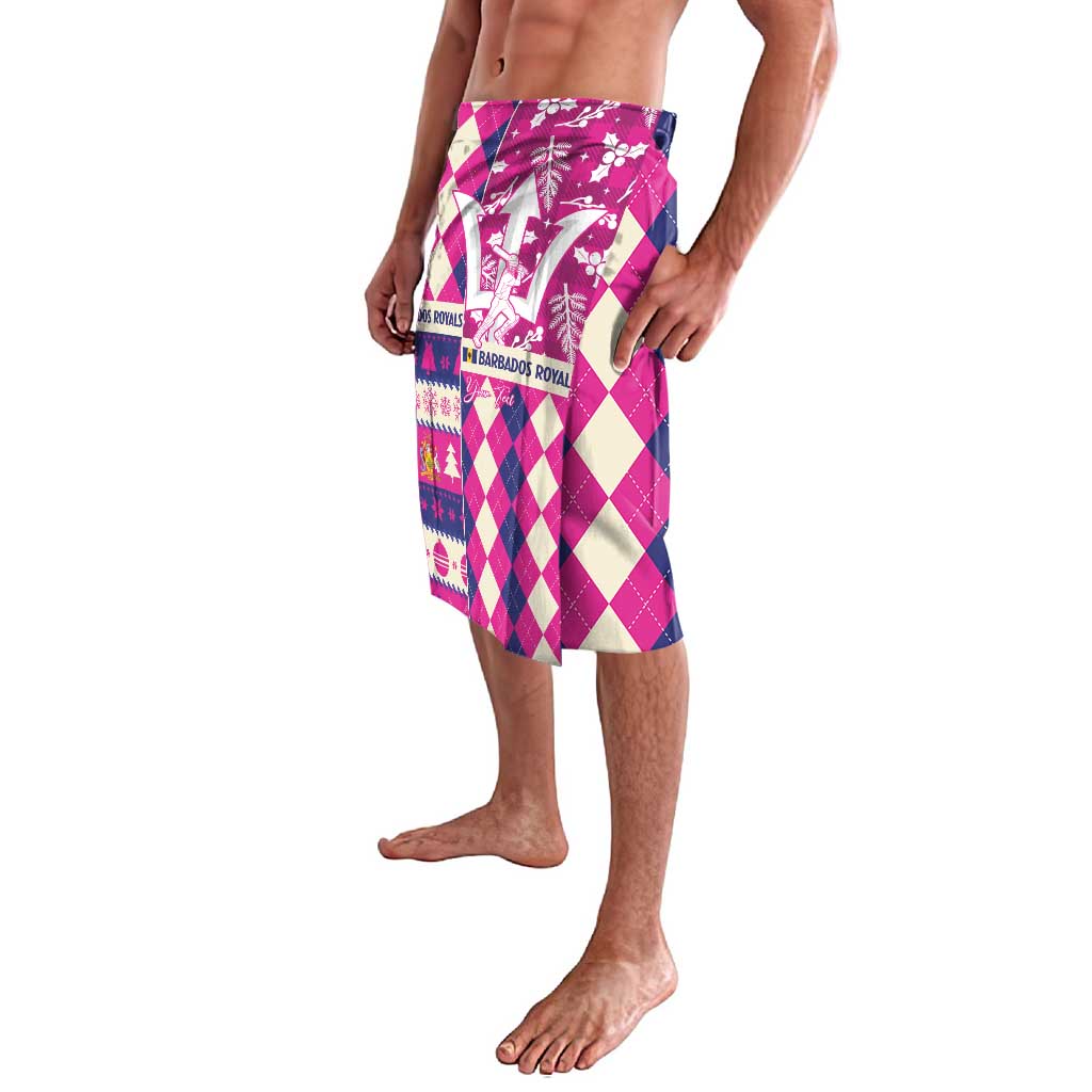 Personalized Barbados Cricket Christmas Lavalava Merry Xmas Royals - Wonder Print Shop