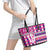 Barbados Cricket Christmas Leather Tote Bag Merry Xmas Royals - Wonder Print Shop