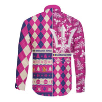 Personalized Barbados Cricket Christmas Long Sleeve Button Shirt Merry Xmas Royals - Wonder Print Shop