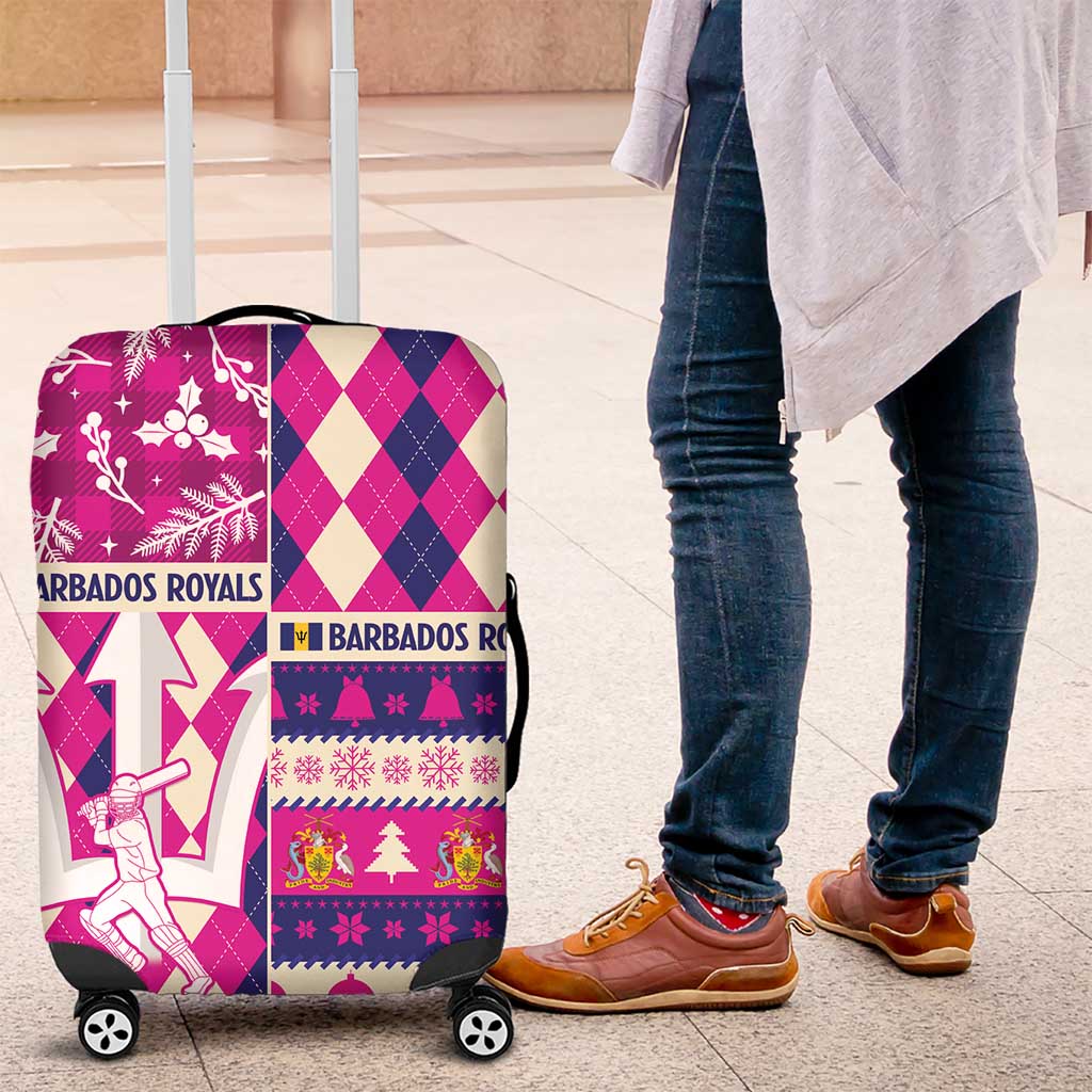 Barbados Cricket Christmas Luggage Cover Merry Xmas Royals - Wonder Print Shop