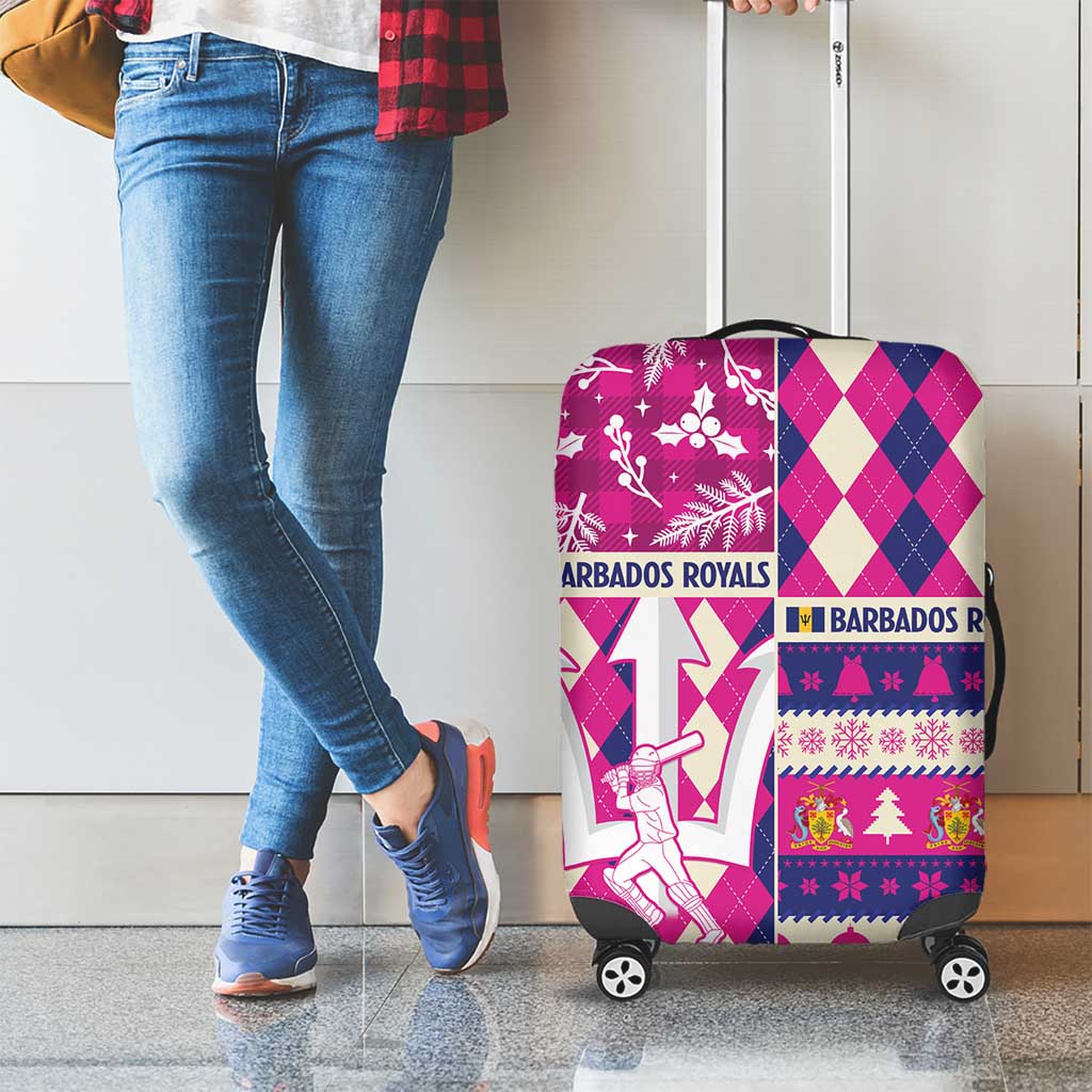 Barbados Cricket Christmas Luggage Cover Merry Xmas Royals - Wonder Print Shop