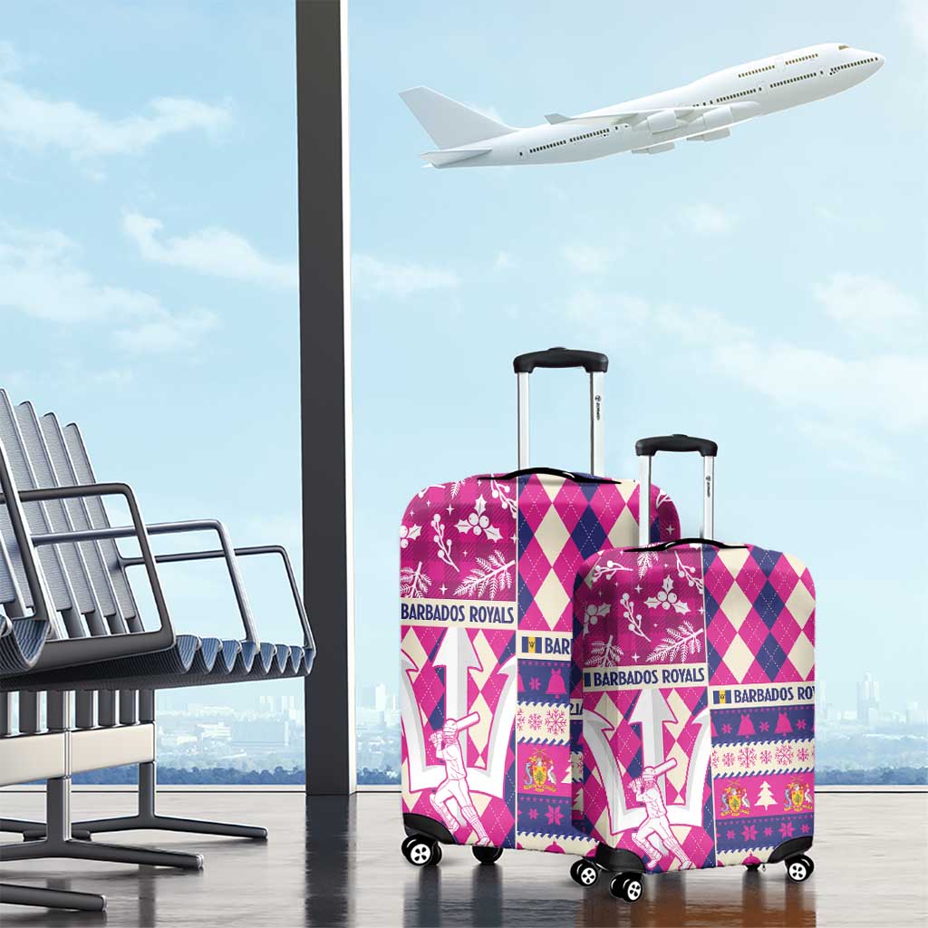 Barbados Cricket Christmas Luggage Cover Merry Xmas Royals - Wonder Print Shop