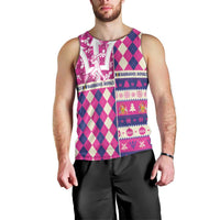 Personalized Barbados Cricket Christmas Men Tank Top Merry Xmas Royals - Wonder Print Shop
