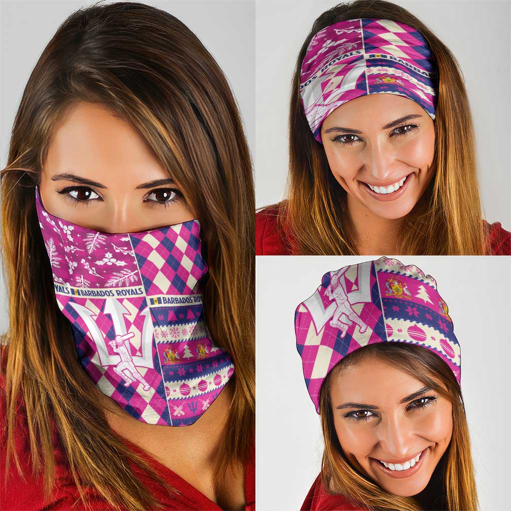 Barbados Cricket Christmas Neck Gaiter Merry Xmas Royals - Wonder Print Shop