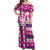 Personalized Barbados Cricket Christmas Off Shoulder Maxi Dress Merry Xmas Royals - Wonder Print Shop