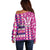 Personalized Barbados Cricket Christmas Off Shoulder Sweater Merry Xmas Royals - Wonder Print Shop