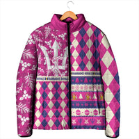 Personalized Barbados Cricket Christmas Padded Jacket Merry Xmas Royals - Wonder Print Shop