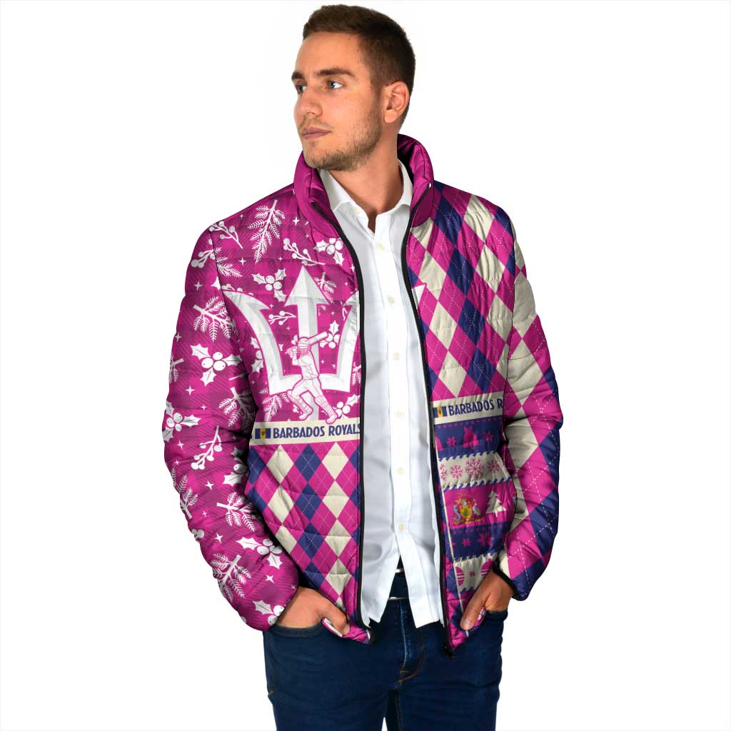 Personalized Barbados Cricket Christmas Padded Jacket Merry Xmas Royals - Wonder Print Shop