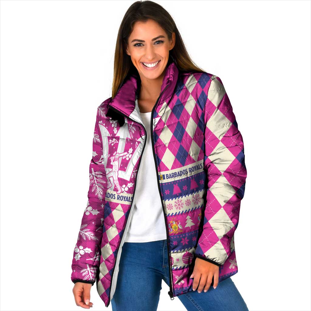 Personalized Barbados Cricket Christmas Padded Jacket Merry Xmas Royals - Wonder Print Shop