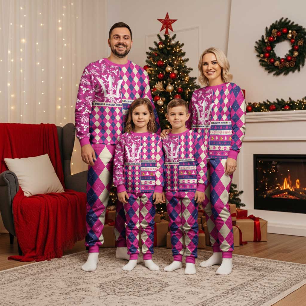 Personalized Barbados Cricket Christmas Pajama Set Merry Xmas Royals - Wonder Print Shop