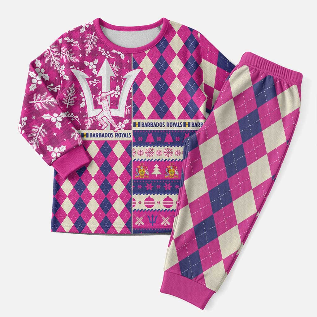 Personalized Barbados Cricket Christmas Pajama Set Merry Xmas Royals - Wonder Print Shop