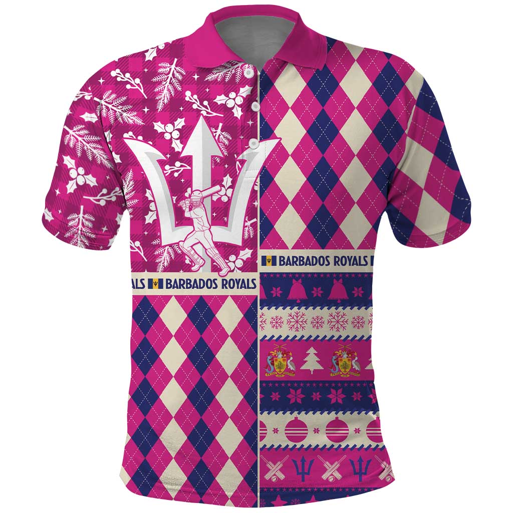 Personalized Barbados Cricket Christmas Polo Shirt Merry Xmas Royals - Wonder Print Shop