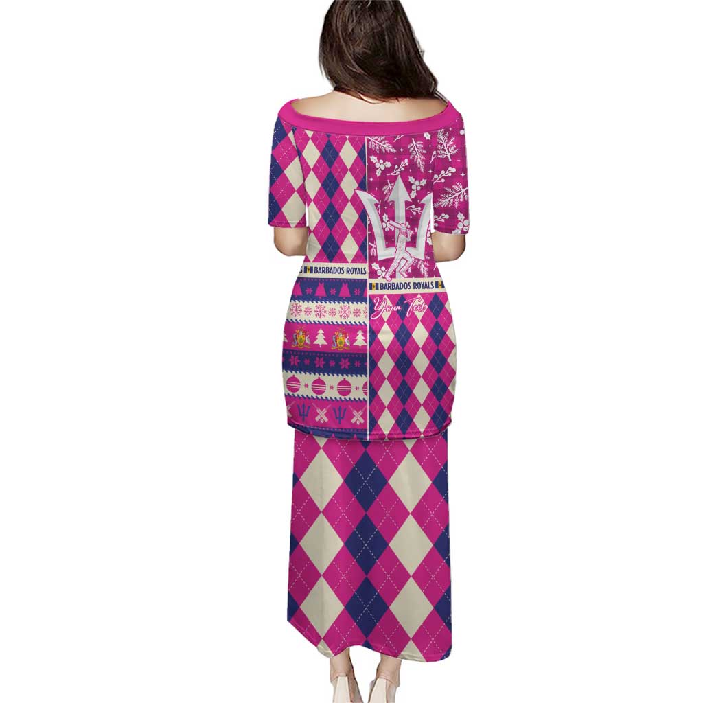 Personalized Barbados Cricket Christmas Puletasi Merry Xmas Royals - Wonder Print Shop