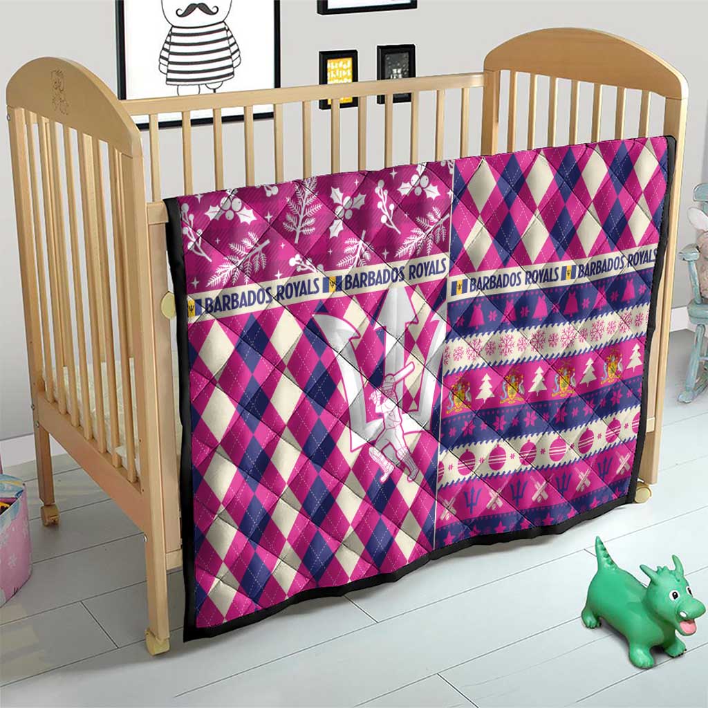 Barbados Cricket Christmas Quilt Merry Xmas Royals - Wonder Print Shop