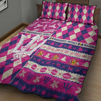 Barbados Cricket Christmas Quilt Bed Set Merry Xmas Royals - Wonder Print Shop
