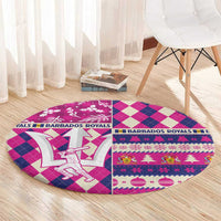 Barbados Cricket Christmas Round Carpet Merry Xmas Royals - Wonder Print Shop